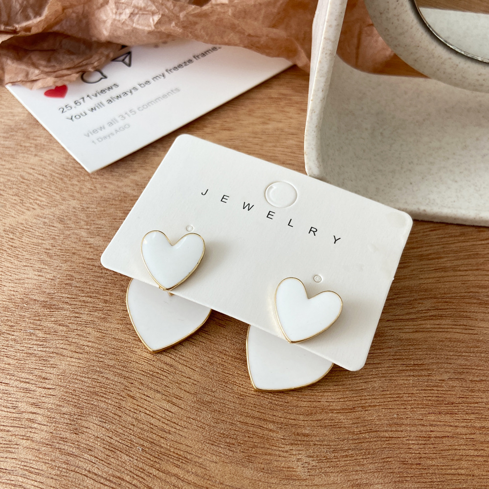 1 Pair Heart Elegant Alloy Plating Drop Earrings display picture 3