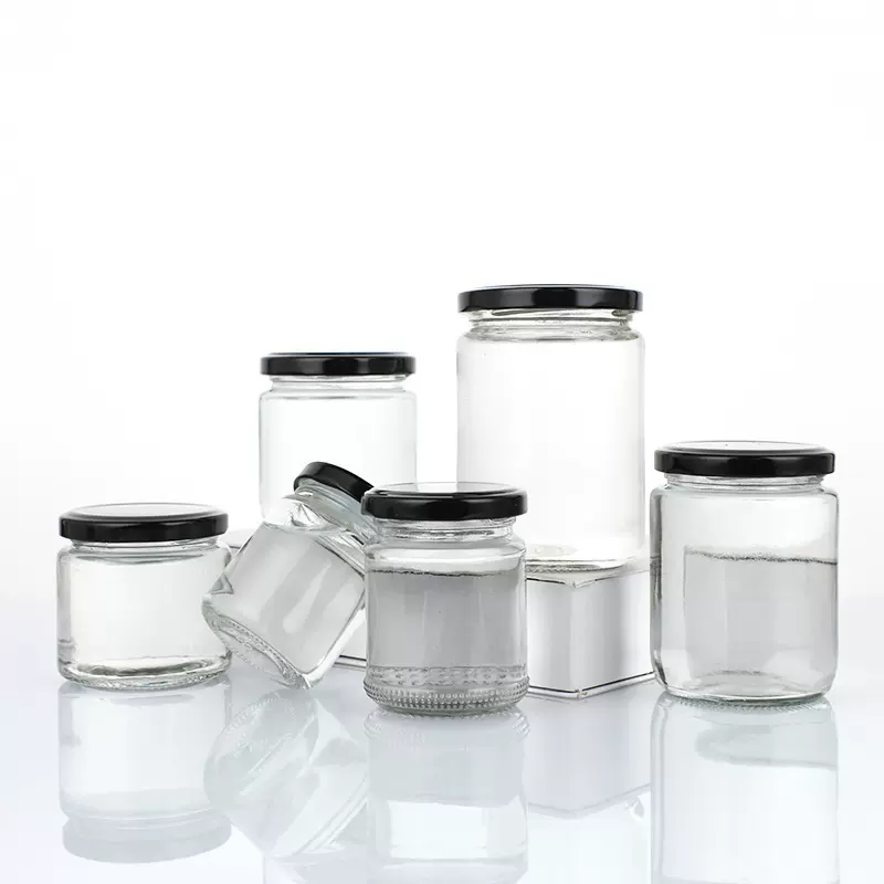 食品级密封透明蜂蜜瓶圆形玻璃果酱菜瓶子罐头瓶辣椒酱 蜂蜜罐