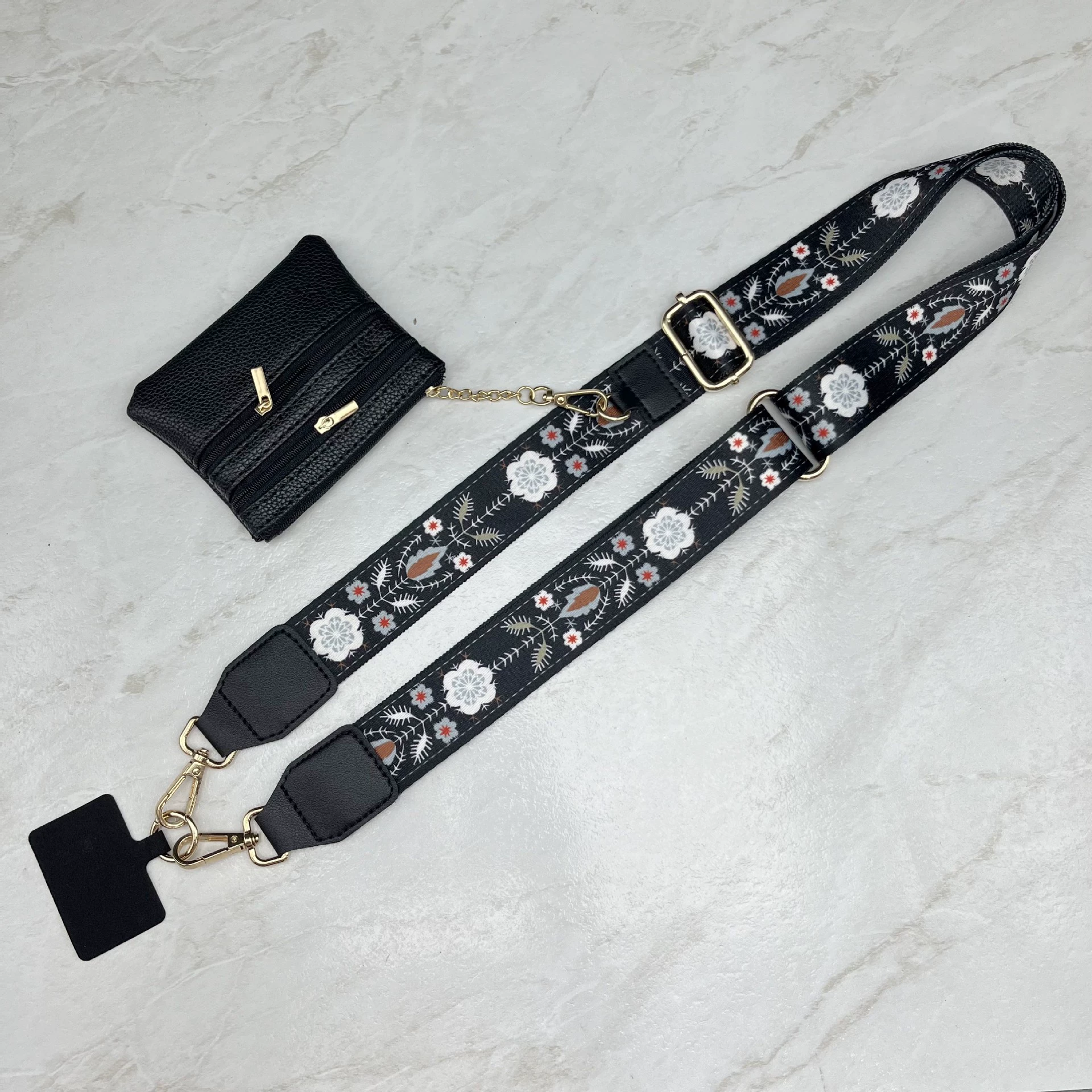 Phone case, strap on a lace, suspenders, universal wallet