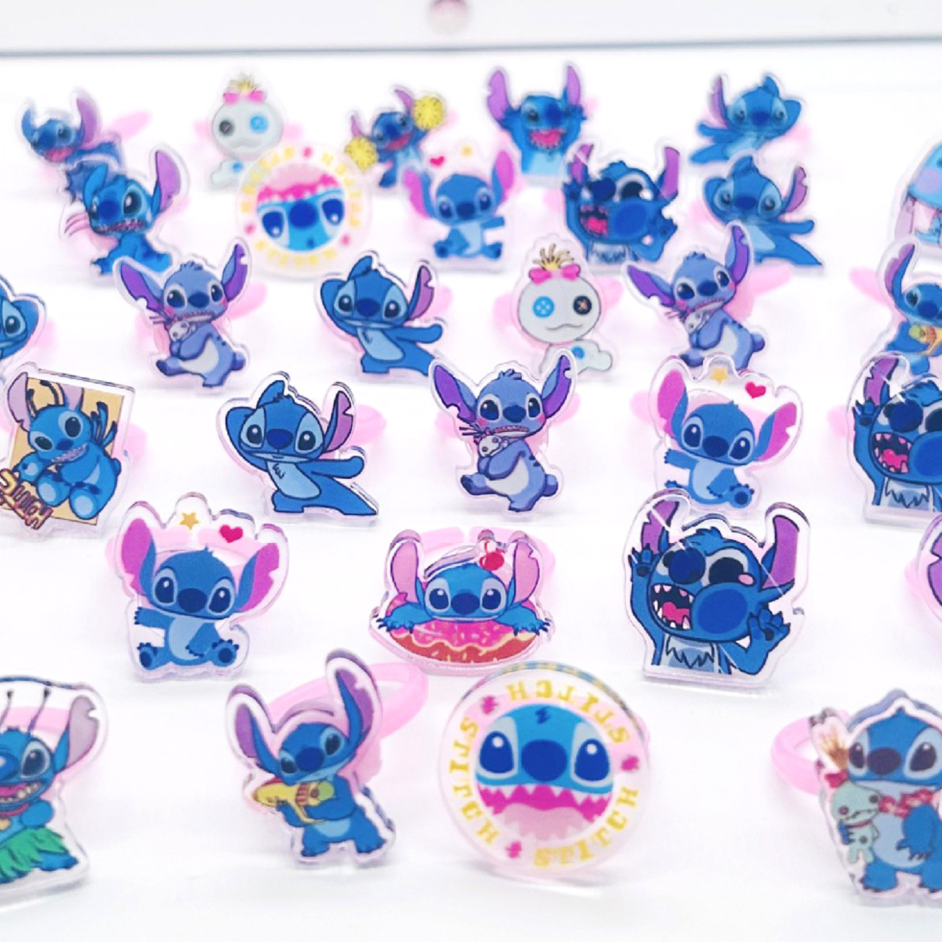 Children's Rings, Interstellar Baby Cartoon Stitch, Alien Dog Ultraman Rings, Cross-Border Bulk Toys and Gifts