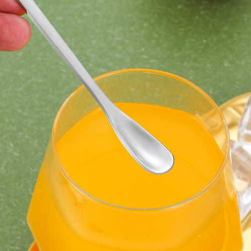 Cross-border Japanese stainless steel ice spoon golden small bar spoon honey stirring spoon coffee spoon tea spoon spoon