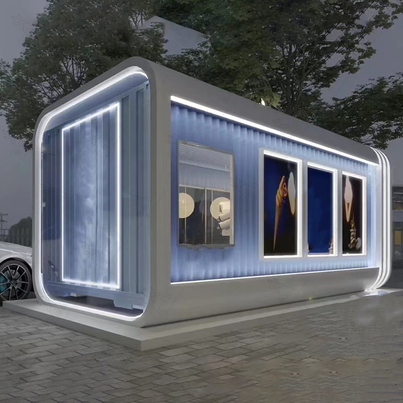 Fabricante de suministro de cabina de manzanas casa de tablero móvil nuevo campamento quiosco de venta oficina temporal móvil casa de contenedores