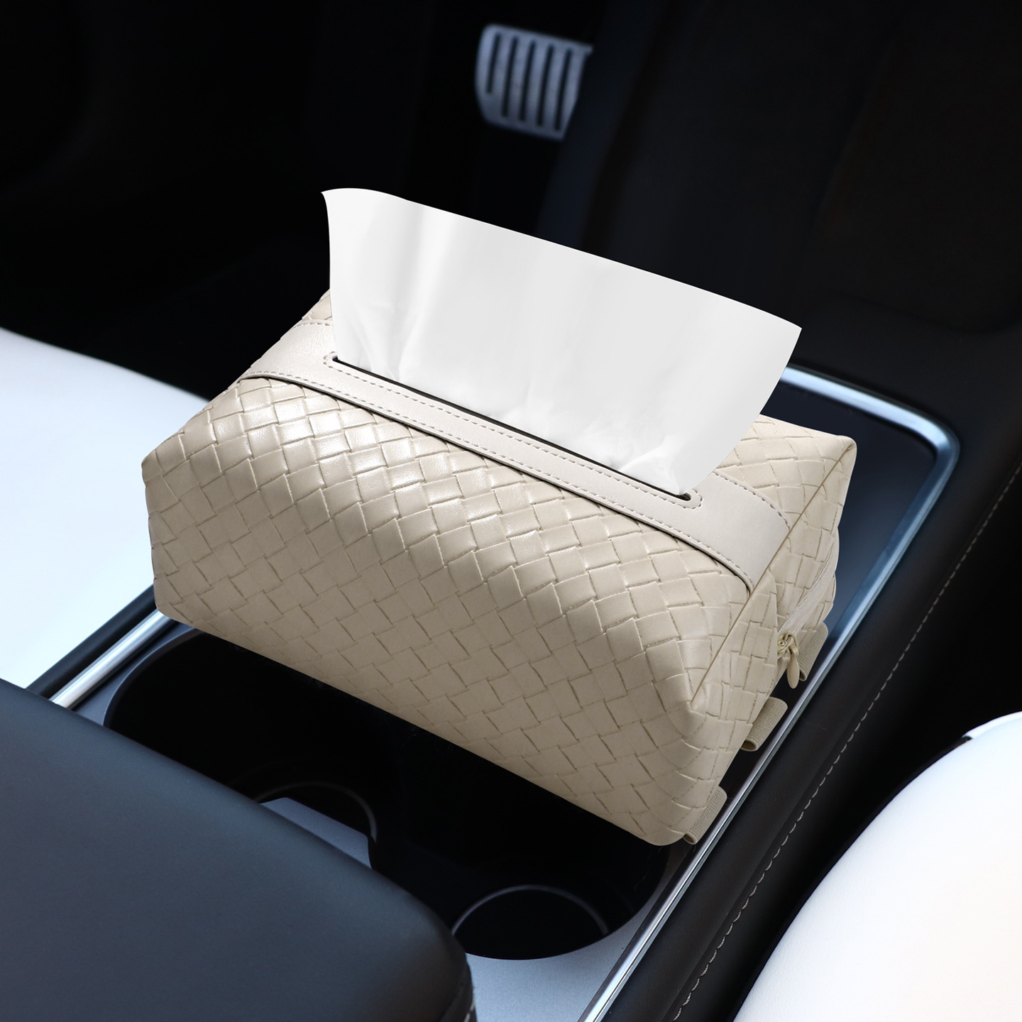 Car tissue box/set – KAKTUS Hanging Paper Holder - car-tissue-box-apricot
