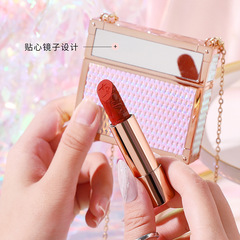 Han Beier chain bag lipstick three-pack Internet celebrity same style with mirror foreign trade makeup velvet moisturizing lipstick