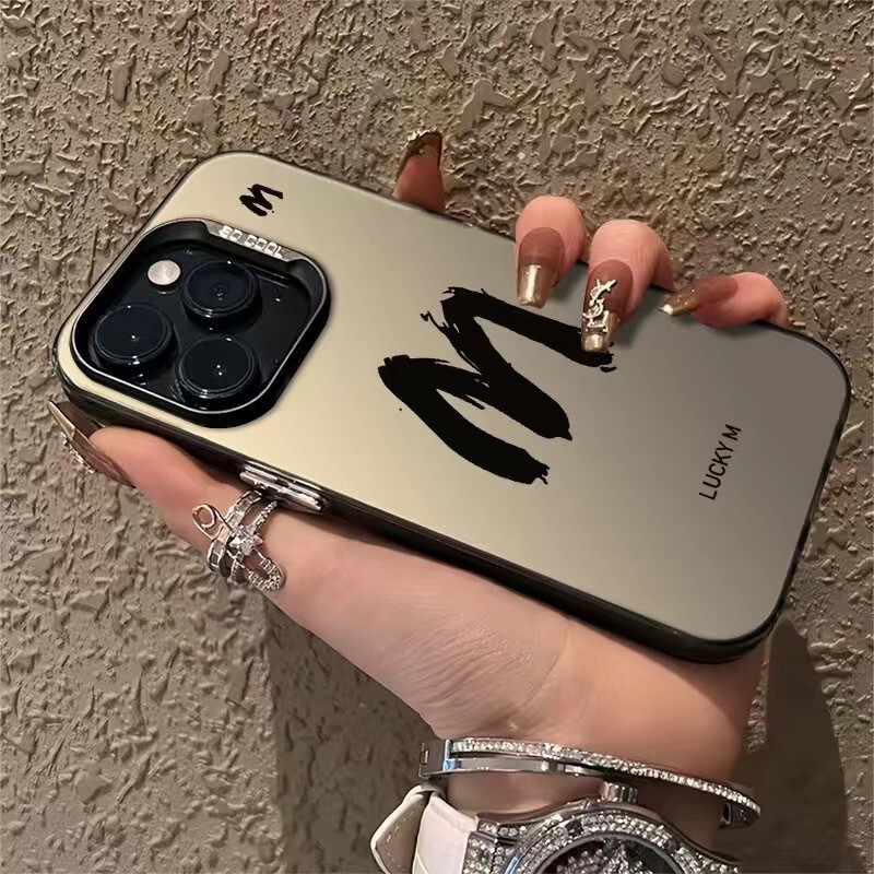 Lucky English Text Suitable for Apple 17Promax Phone Case 16Pro Cross-Border 15Promax Creative 14/13/X
