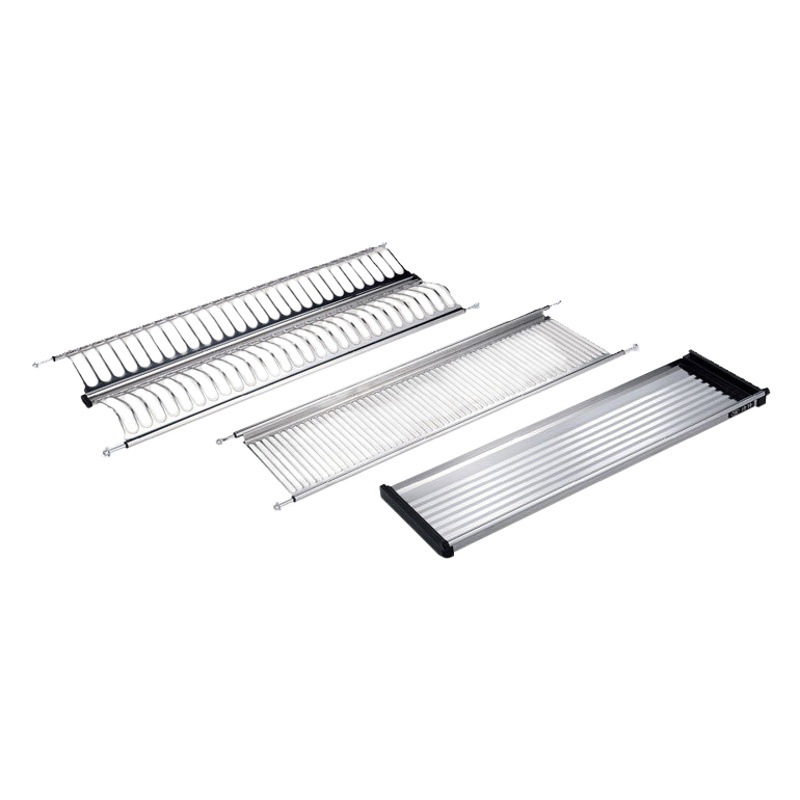 Cocina del hogar especial incorporado de doble capa de almacenamiento de rack estante de plato gabinete de almacenamiento 201 de acero inoxidable rack de drenaje hardware