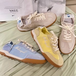 Forrest Gump Shoes for Women 2024 New Ballet Moral Training Shoes Lace-up Retro Versatile Lightweight Breathable Sports White Shoes for Women