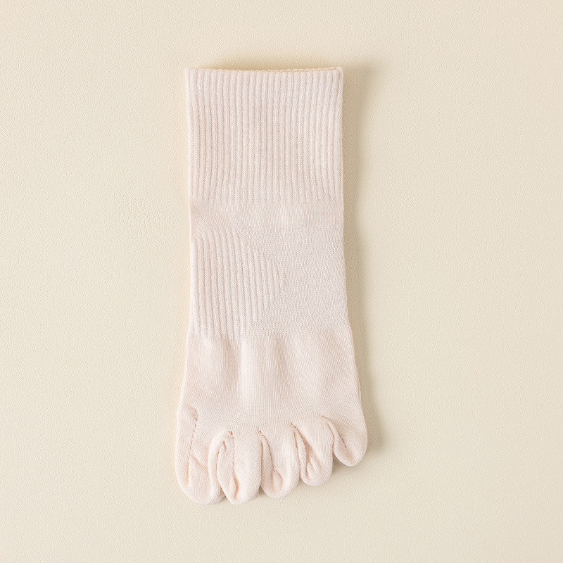 Calcetines de cinco dedos, calcetines de primavera y otoño, antiodorante, sudor, anti-bolas, calcetines de algodón puro transpirables y calcetines de barril cortos.