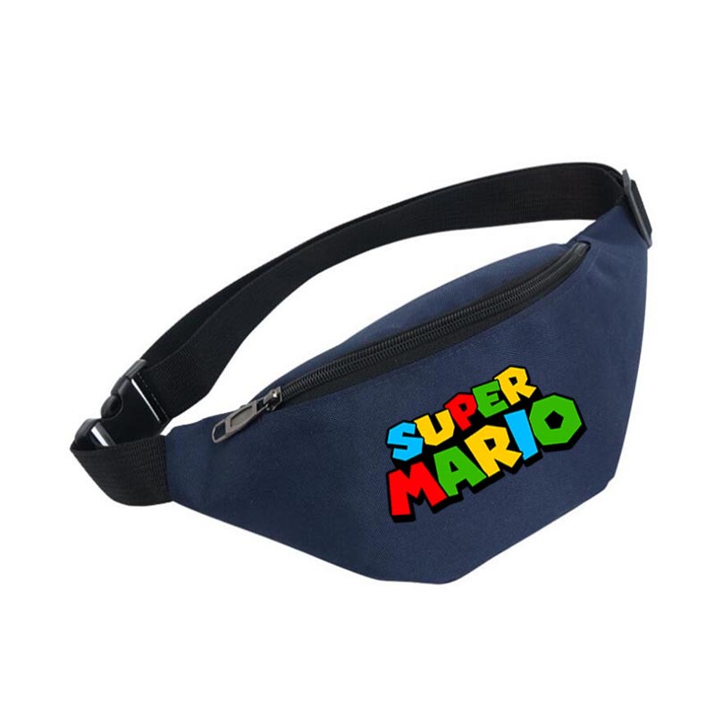 Juego Mario Super Mary bolso de la cintura de los hombres y las mujeres deportes Satchel bolso del teléfono móvil multifuncional bolso de la cintura de dibujos animados monedero