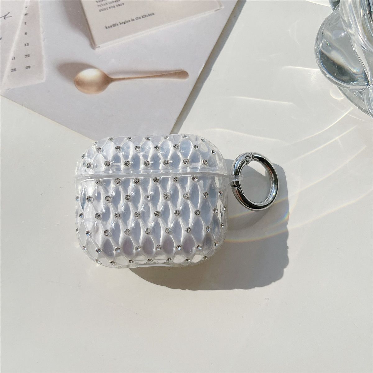 Transfronterizo ins punto diamante cubierta de auriculares para Apple Bluetooth auriculares caso airpods 4 caso suave pro3 cubierta
