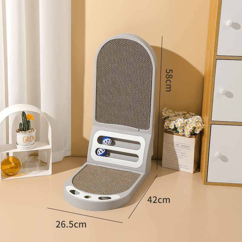 Rascador para gatos en forma de L, nido Vertical integrado para gatos, resistente a los arañazos, juguete para gatos grueso, resistente al desgaste y sin desprendimiento