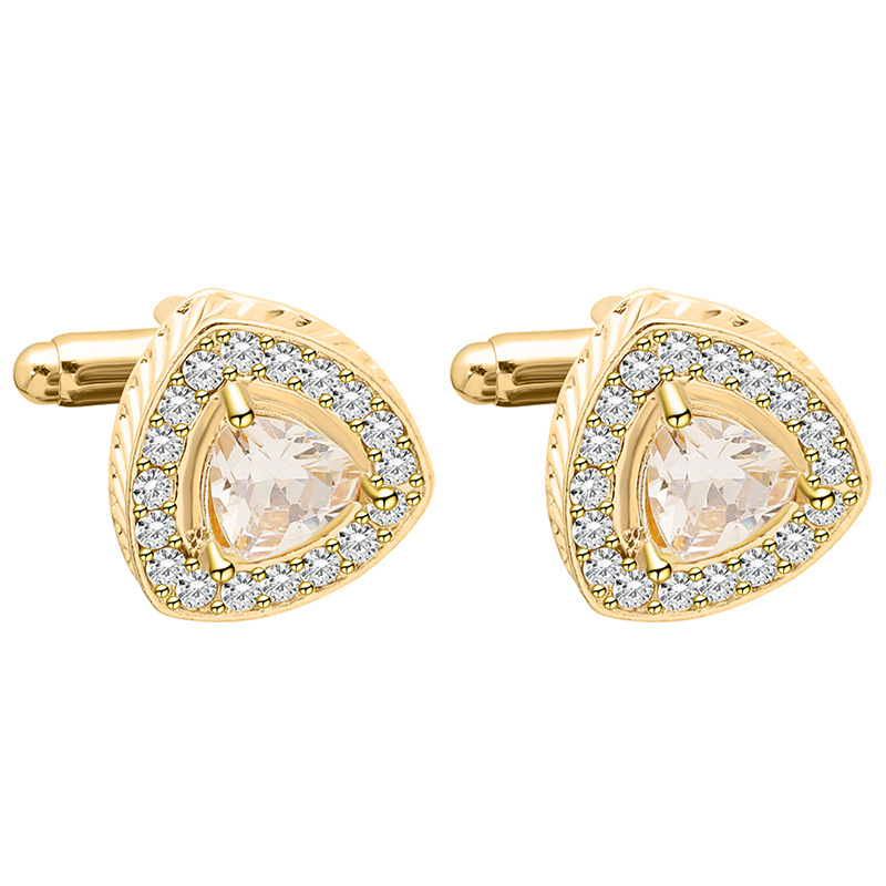 nuovi gemelli rotondi in cristallo di diamante squisiti gemelli per camicia in zircone francese_voghion.com