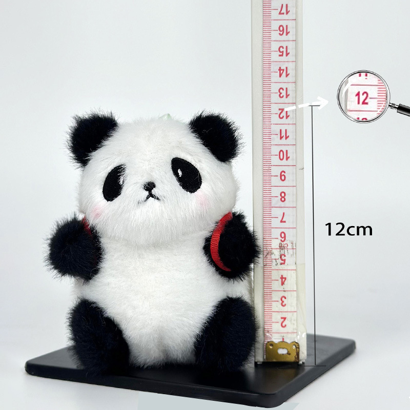 Máquina de muñecas de simulación de muñecas de peluche pandas gigantes recuerdos de muñecas de peluche de 4 pulgadas colgantes al por mayor