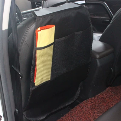 Car Seat Anti-Kick Protection Cover Chair back anti-kick pad - option-c-space-leather-black-anti-kick-mat-3-pockets