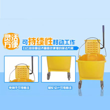 加厚榨水车酒店手压式挤水桶扎水车家用单桶拖把桶清洁桶清洁车