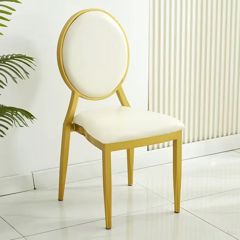 Sillas de comedor domésticas nórdicas lujosas modernas de hierro forjado simple respaldo mesa de negociación taburetes minimalistas restaurante hotel lujo