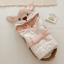新生儿纯棉抱被初生婴儿针织棉包裹被春秋宝宝防踢被婴儿睡袋用品