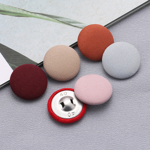 Colorful round fabric-covered buttons woolen coat jacket fabric-covered buttons shirt blouse buttons trench coat fabric-covered buttons