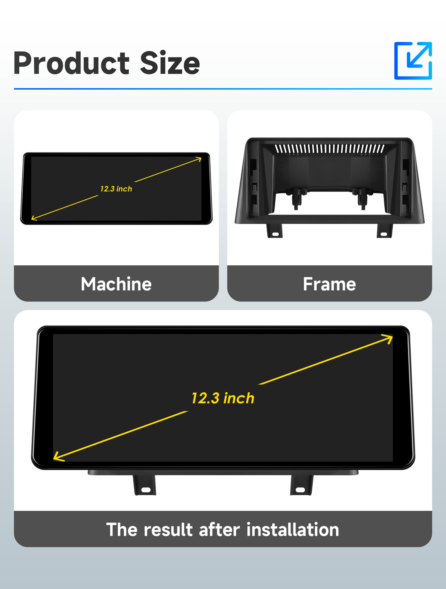 12.3inch Suitable for BMW 1 Series 2 Series F20 F21 central control large screen GPS navigation all-in-one machine with Bluetooth Carplay