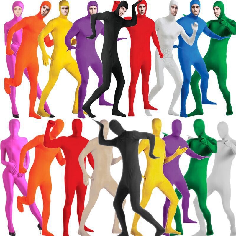 Halloween Cos One-Piece Bodysuit Adult Invisibility Suit Masquerade Party Children's Stage Performance Black Costume