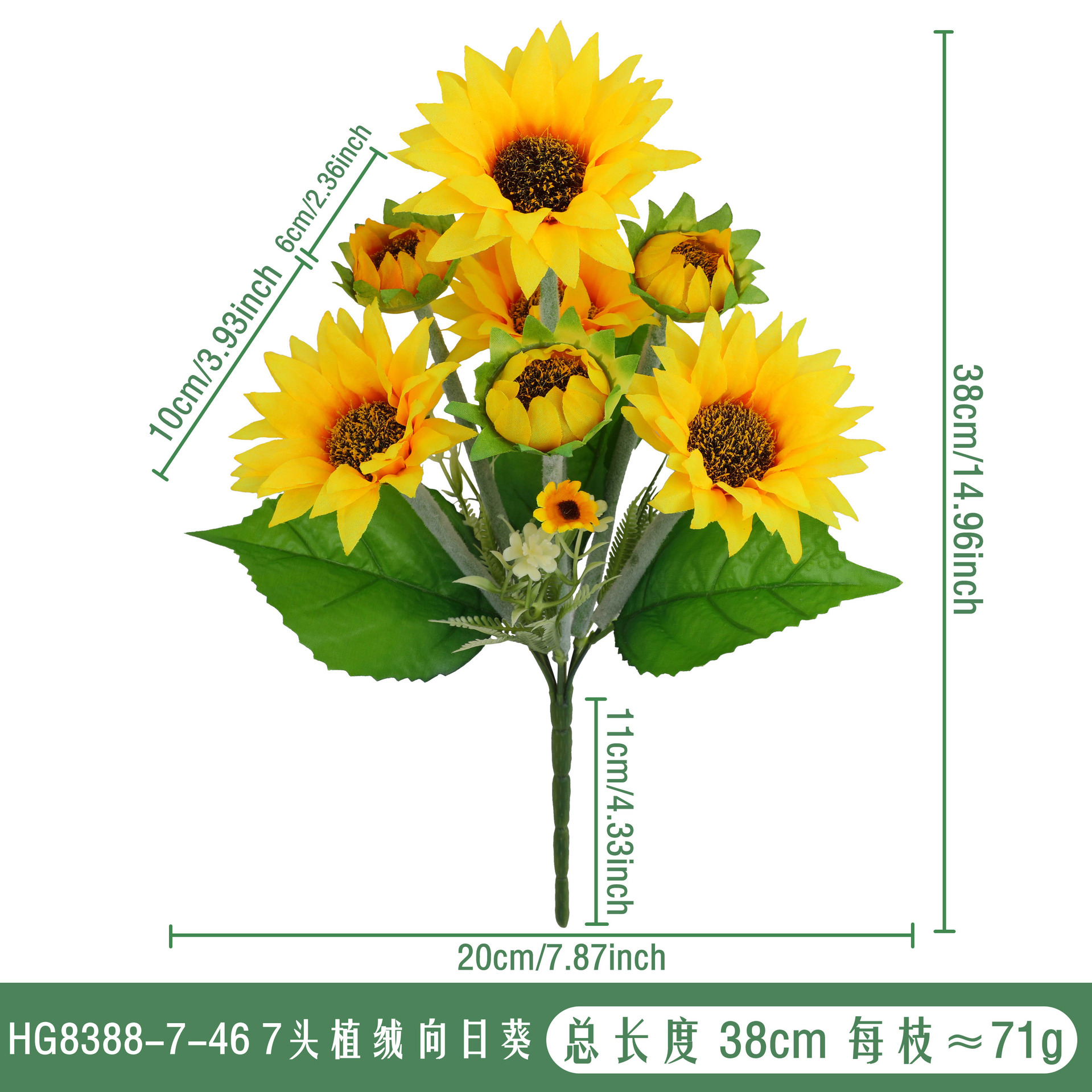 HG8388-7-46#7개의 무리를 짓는 해바라기