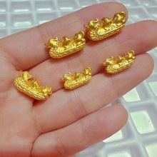 现货批发 3D硬金精品本命年龙猴鼠三合手串999足金生肖转运珠手饰