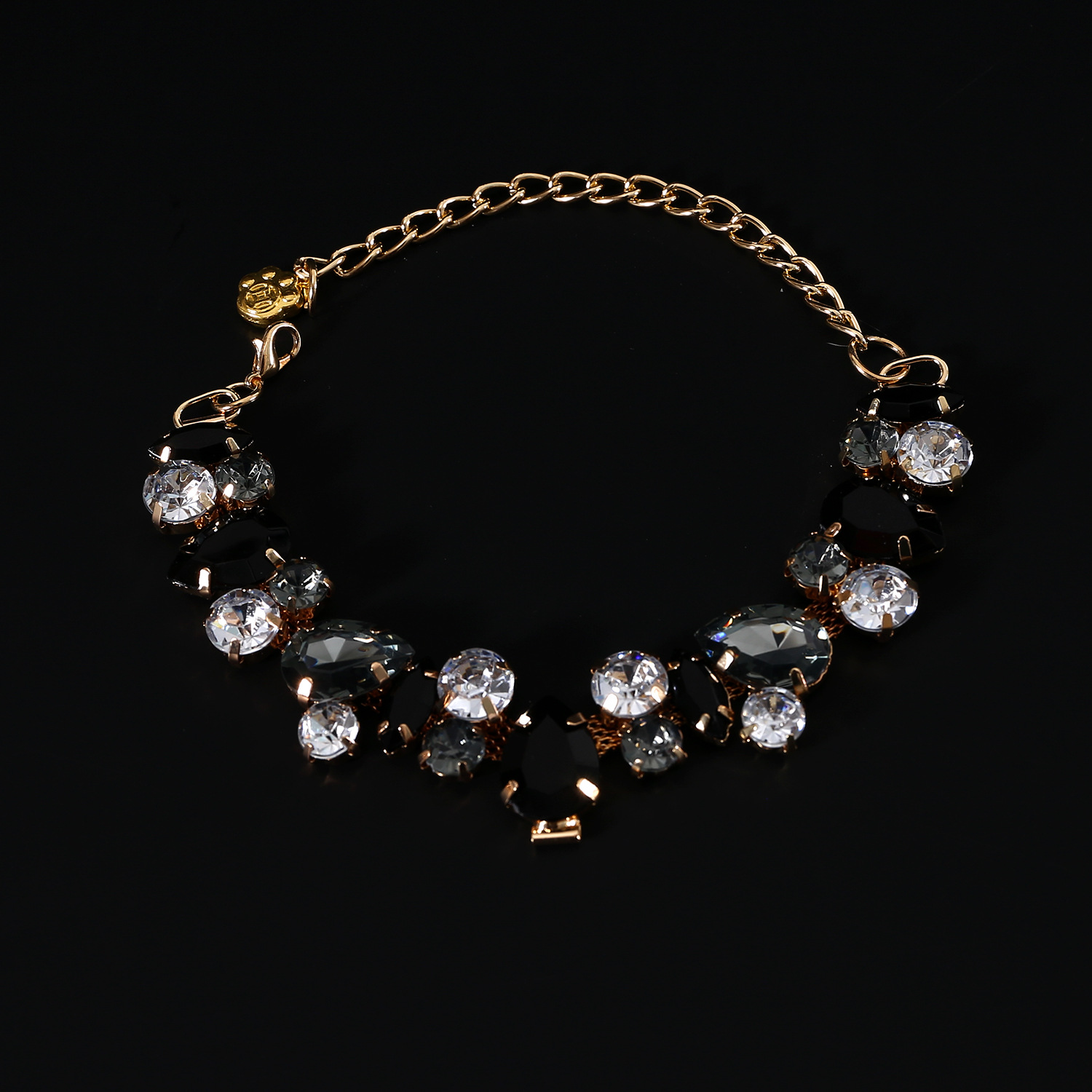 Collar de cadena de cristal para mascotas gatos perros diamante princesa gota de agua collar de boda de metal collar de mascotas