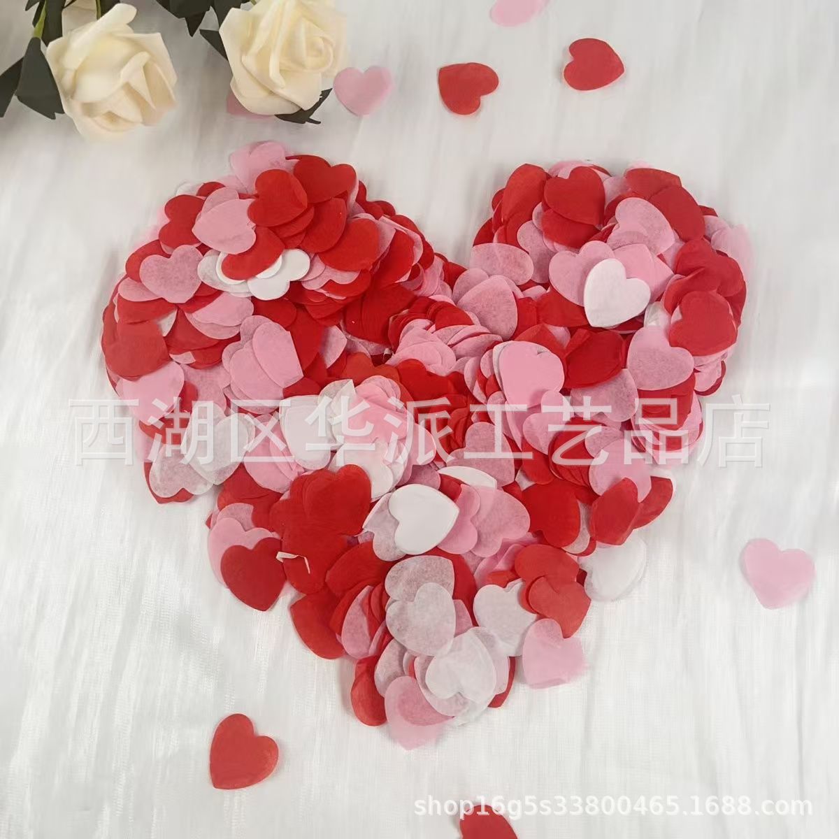 10g colorido 2.5cm confeti de amor fiesta de bodas de San Valentín sosteniendo pétalos globos transparentes relleno de bola de olas
