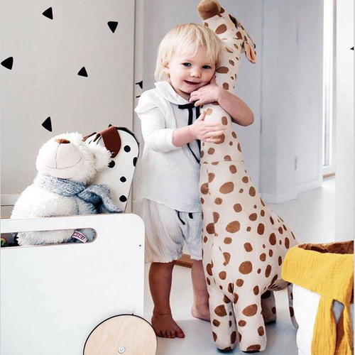 New Nordic Creative Cute Giraffe Plush Toy Pillow for Sleeping, Can Stand