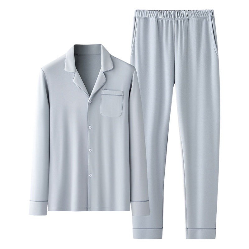 Tencel de terciopelo de doble cara Otoño e Invierno traje de manga larga para mujer ropa de abrigo solapa ropa de hogar cardigan pijamas forrado de lana medio grueso