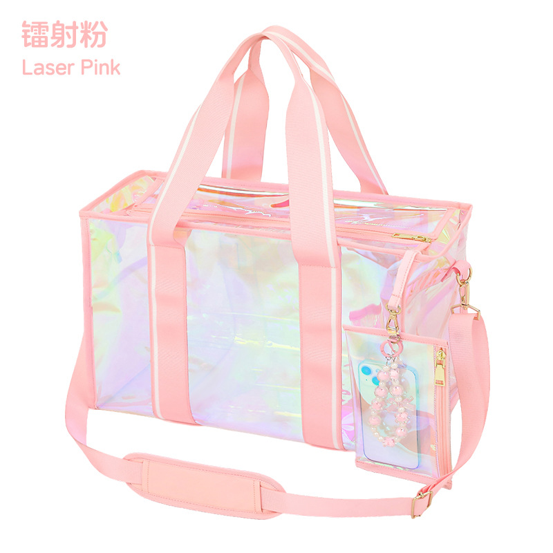 Bolso de mujer de PVC mágico de venta caliente transfronterizo bolso de playa con láser bolso de mensajero de gran capacidad bolso Tote fruta impermeable