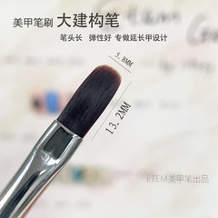 ETEMネイル建築ペン延長ゴム形下敷きゴム専用光治療ペン長型高弾性ペン毛耐久性