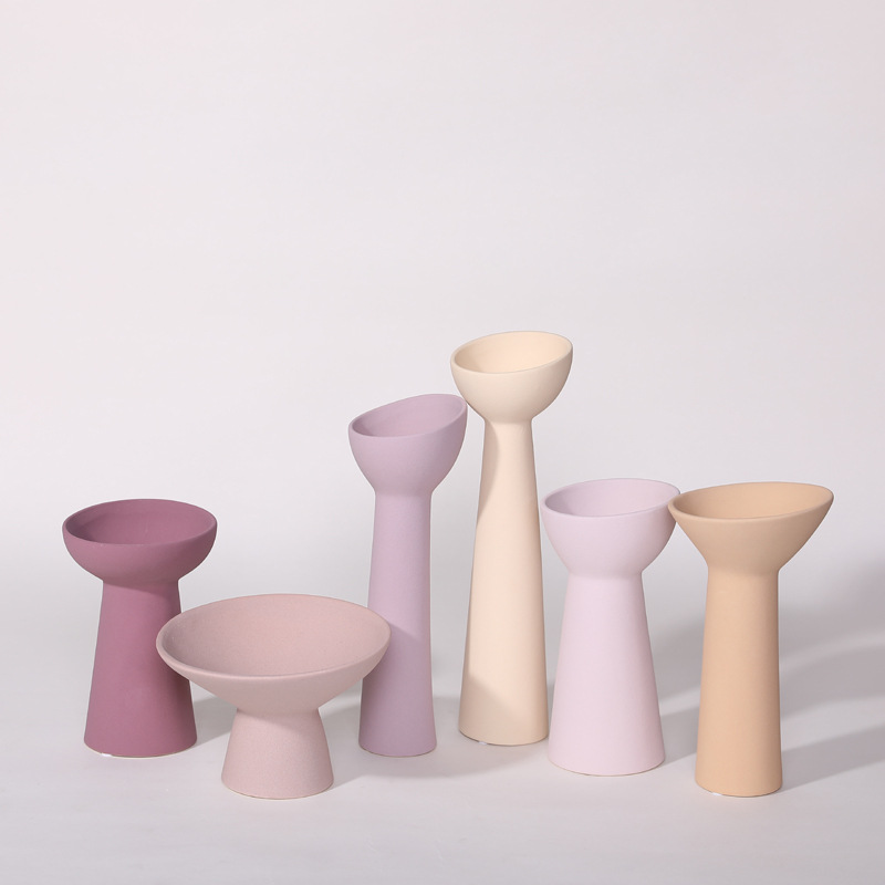 INS moderno minimalista jarrón de cerámica decoración del hogar flor seca arreglo floral decoración salón comedor Mesa decoración floral