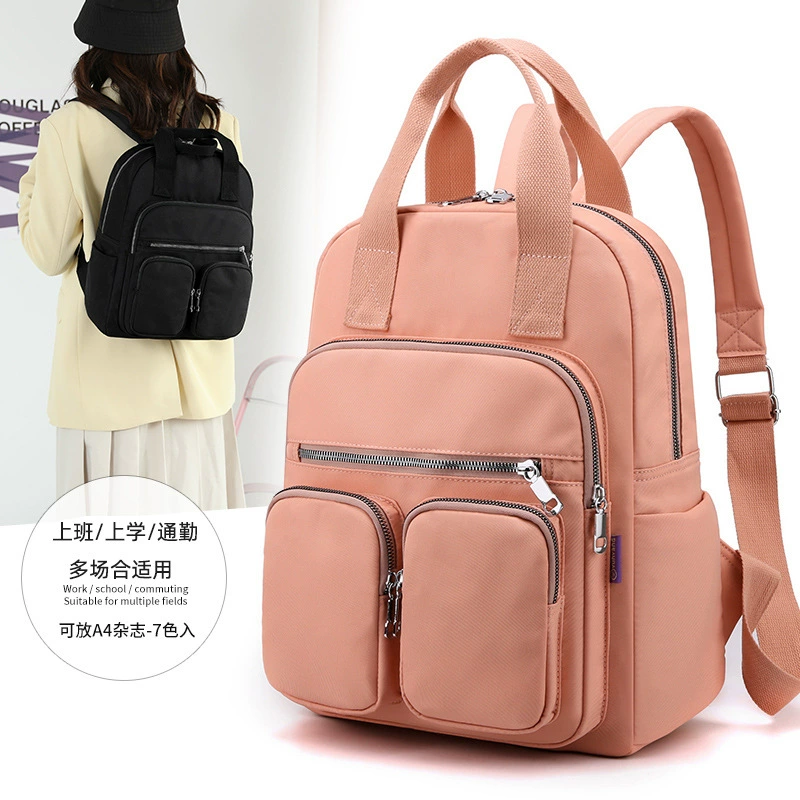 Backpack, capacious nylon bag for leisure, autumn, for students
