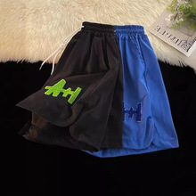 美式篮球潮牌训练街头四分裤男款速干沙滩休闲跑步运动裤子高街风