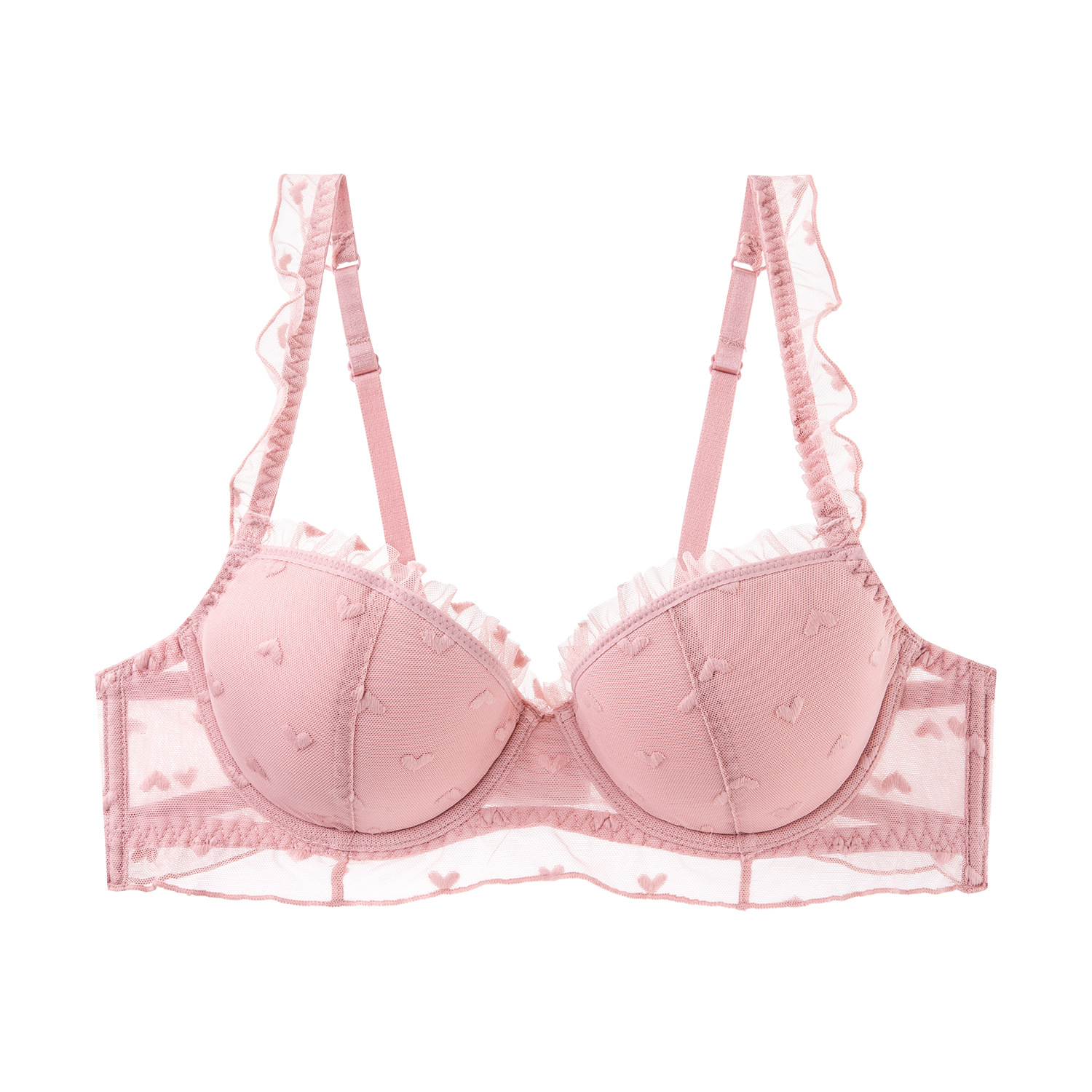 Venta caliente transfronteriza ropa interior de mujer de encaje francés sexy puro sujetador transpirable delgado sujetador de soporte superior al por mayor