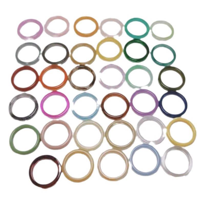 Цветное кольцо женский однокруговой материал может быть липким кольцом аксессуары ювелирные изделия оптом Yiwu International Trade City мелкие товарные украшения