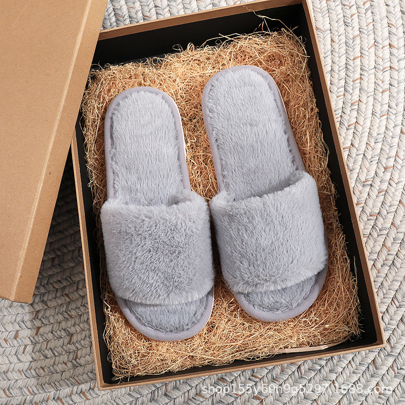 Pantuflas de Lino y Pelo Sintético Transpirable y Ligero para Casa y Viaje