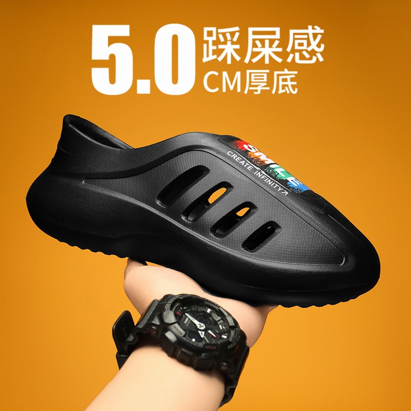 En nombre del cabello, zapatos con agujeros para hombres, verano 2025, nuevas sandalias de conducción EVA, zapatos deportivos de playa para hombres