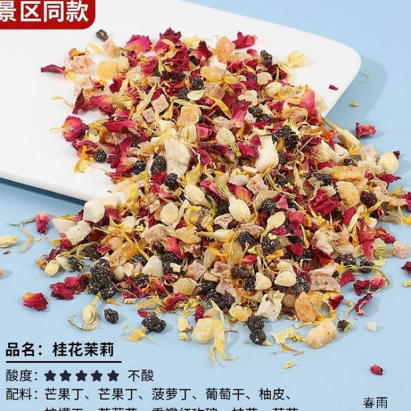 Fruit tea, flavored tea contains rose