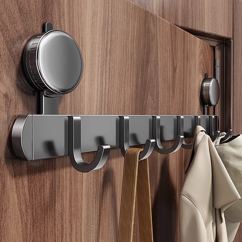 Suction Cup Door Hook Strong Adhesive Punch-free Load-bearing Bathroom Rack Hook Entry Door Hanger Storage
