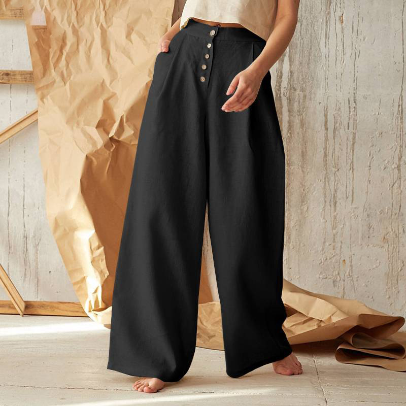 Women's Daily Casual Solid Color Full Length Wide Leg Pants display picture 8