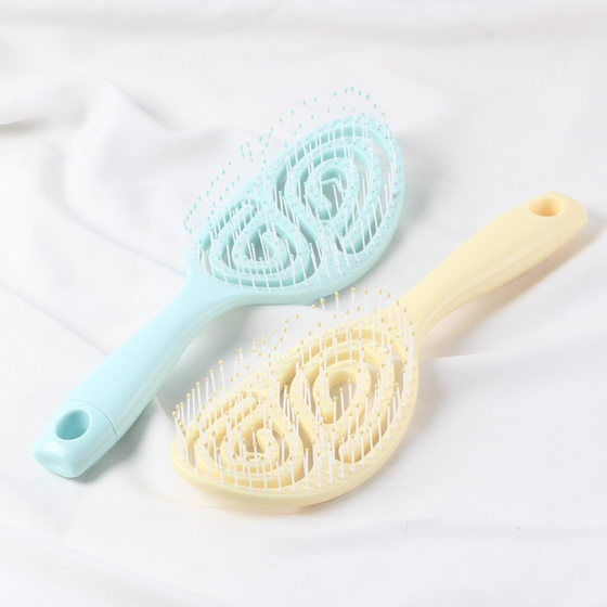 Cross-border Big Bend Comb Hair Comb Curly Ribs Styling Hollow Comb Hair Comb Head Massage Comb Hair Tool