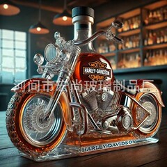 メーカーはクリエイティブなガラスワインボトル、面白いウイスキーボトル、オートバイスタイルのガラスワインボトルを越境で供給します。