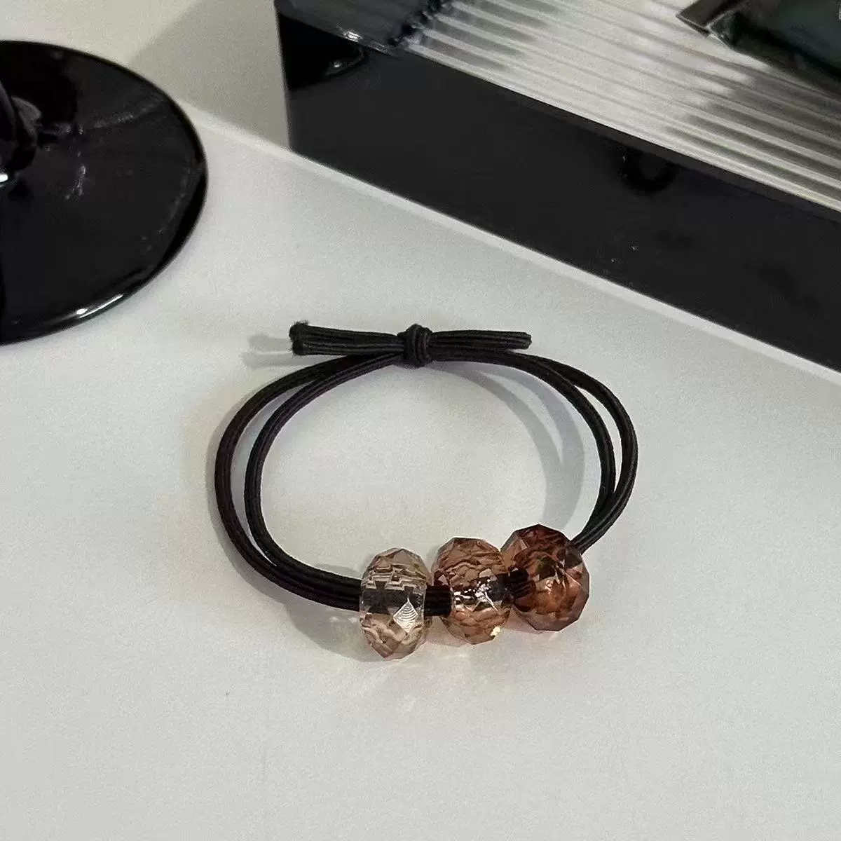 Elastic sports rostometer for gym, ponytail, durable hair rope, harmless hair accessory, no hair damage