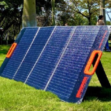100W portátil al aire libre móvil de almacenamiento de energía de emergencia fuente de alimentación Sistema de generador solar bolsa plegable solar