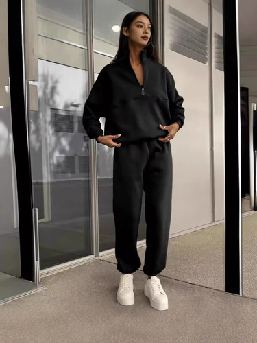 2025 European and American-style autumn/winter fashion: versatile, chic, American-inspired design with a stand-up collar and solid colors for casual wear