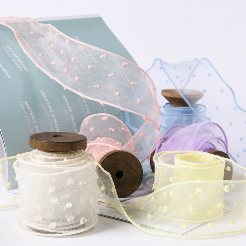 Fur ball overlay yarn DIY bow hair accessories gift cake flower packaging pet belt supplies clothing accessories