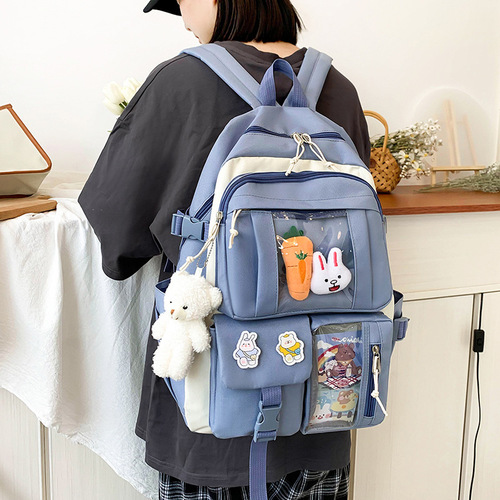 Backpack for Girls, Lightweight, Cute, Summer, Suitable for Students in Grades 3 to 6, Large Capacity, Children's Dual Shoulder Bag