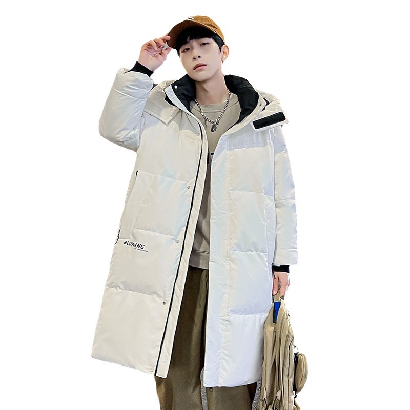 Ye Qi [Cui Wanzhi recomienda-Nuevo estándar nacional] chaqueta de abajo para hombres y mujeres chaqueta con capucha de longitud media a prueba de tres